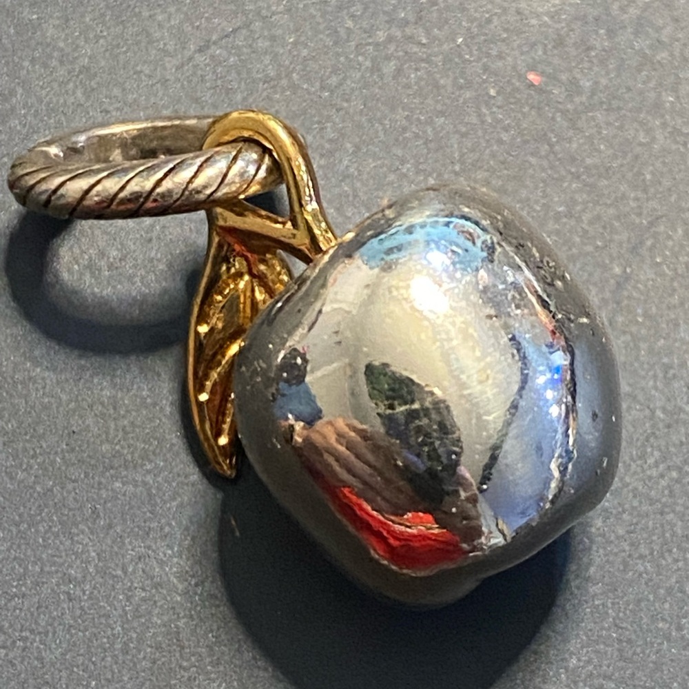 Brighton "SWEET APPLE" Silver-Brushed Gold Charm (153)